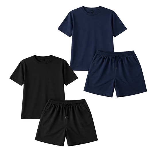 PACK X2 CONJUNTOS PREMIUM TALLA GRANDE - NEGRO Y AZUL OSCURO | Doble XL Tallas Grandes