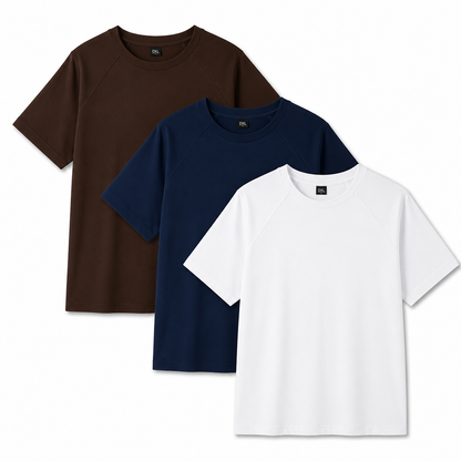 Camisetas oversized en café, azul oscuro y blanco para hombre, tallas XL a 6XL - Doble XL