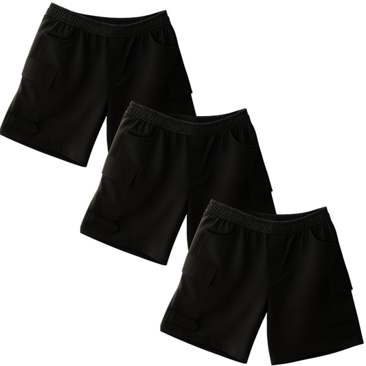 PACK X3 ALL BLACK SHORT PREMIUM