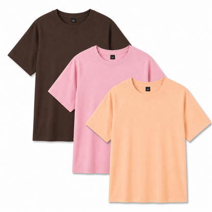 Camisetas oversized en café, palo de rosa y salmon para hombre, tallas XL a 6XL - Doble XL