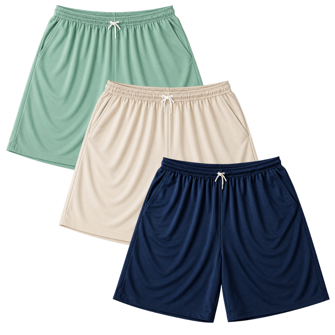 PANTALONETAS X3 TALLA GRANDE - AZUL OSCURO, VERDE Y BEIGE | Doble XL Tallas Grandes