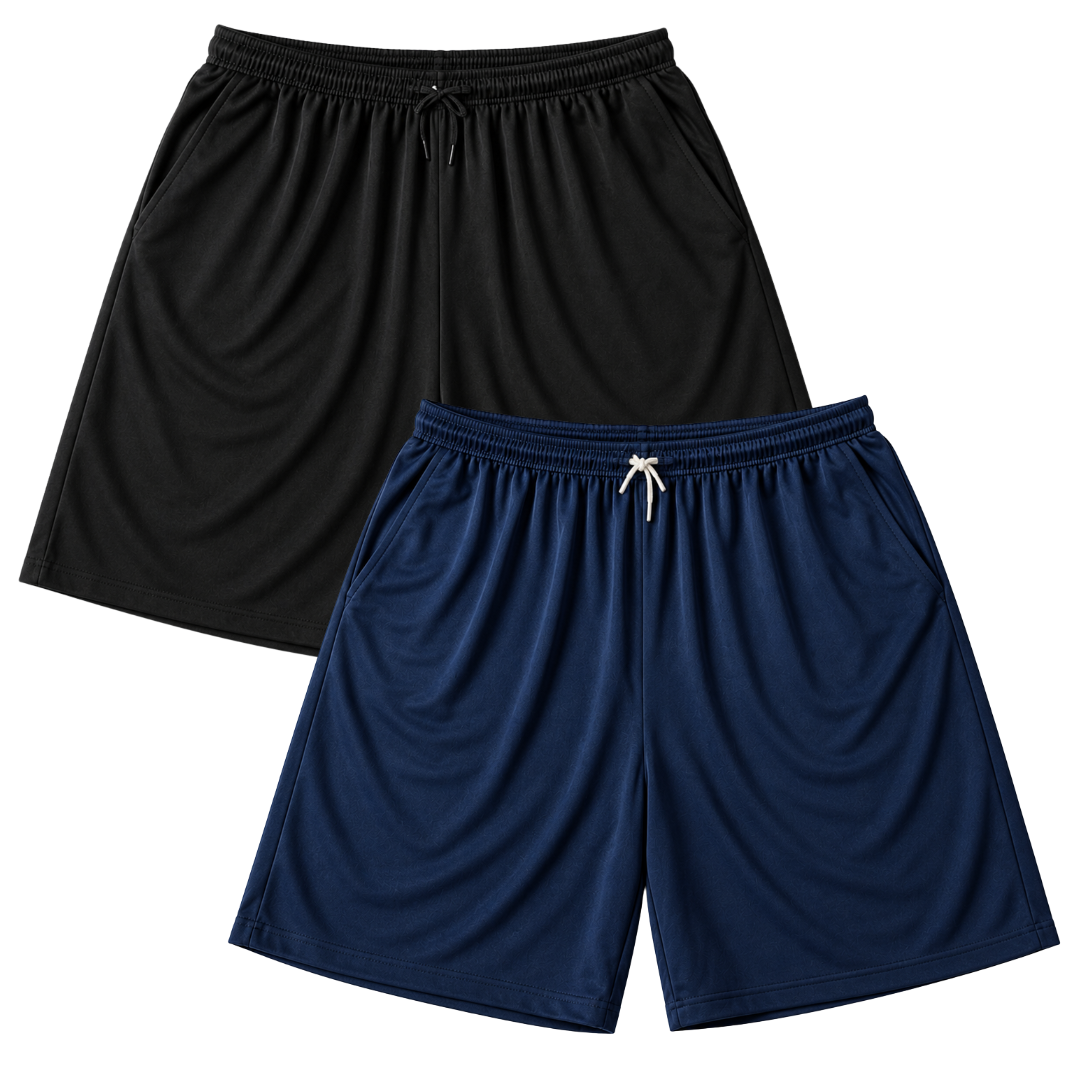 PANTALONETAS X2 TALLA GRANDE - NEGRO Y AZUL OSCURO | Doble XL Tallas Grandes