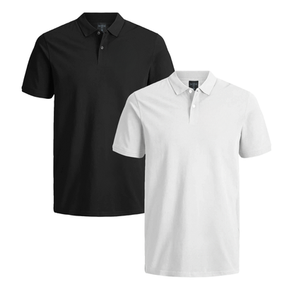 POLOS PACK X2 PLUS - BLANCO Y NEGRO | Doble XL Tallas Grandes