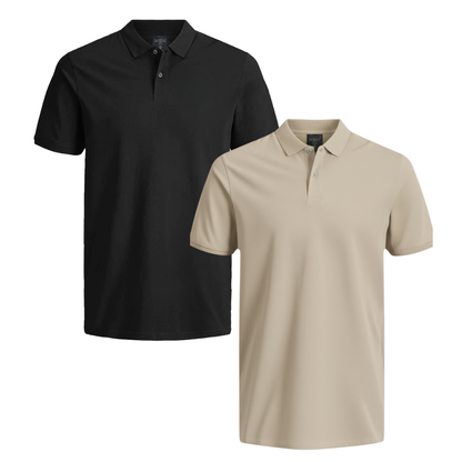 POLOS PACK X2 PLUS - NEGRO Y BEIGE | Doble XL Tallas Grandes