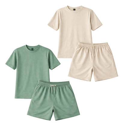 PACK X2 CONJUNTOS PREMIUM TALLA GRANDE - VERDE Y BEIGE | Doble XL Tallas Grandes