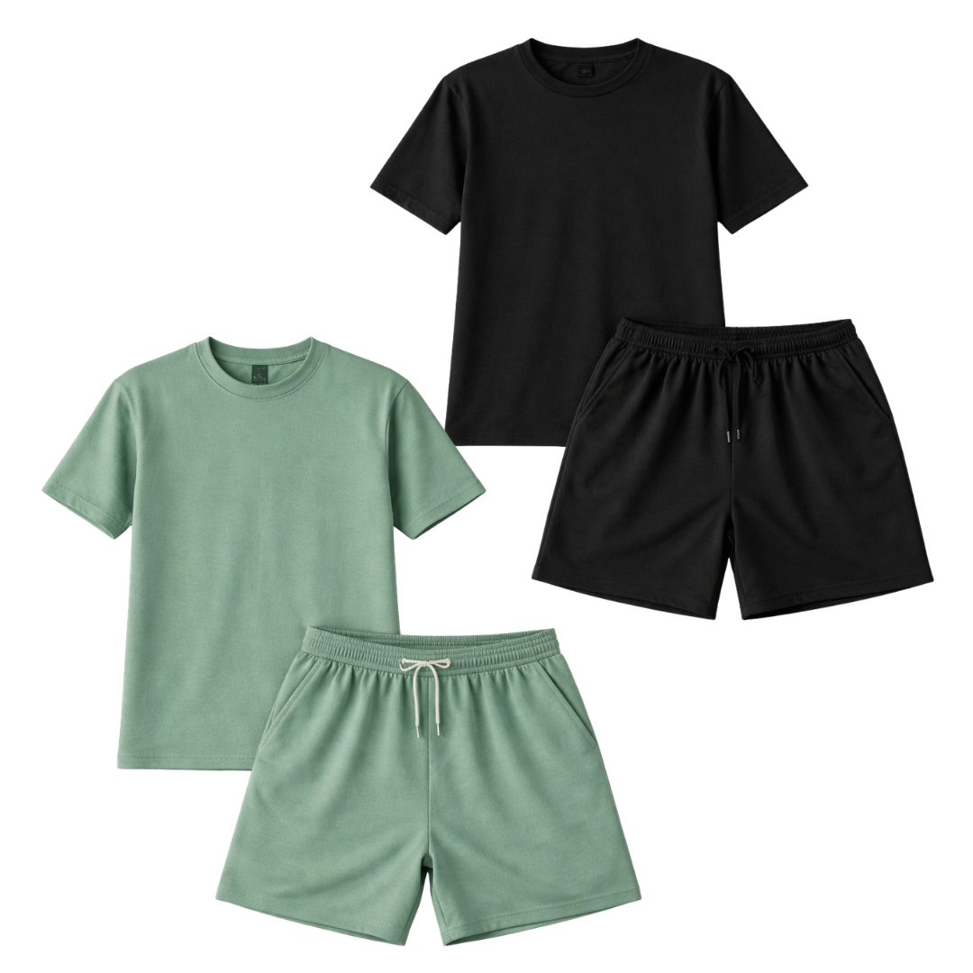 PACK X2 CONJUNTOS PREMIUM TALLA GRANDE - NEGRO Y VERDE | Doble XL Tallas Grandes