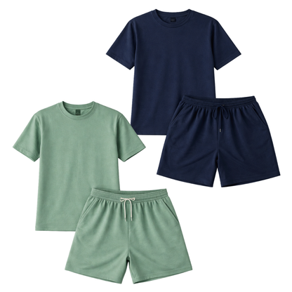 PACK X2 CONJUNTOS PREMIUM TALLA GRANDE - VERDE Y AZUL OSCURO | Doble XL Tallas Grandes