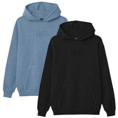 HOODIE PACK X2 BLACK AND BLUE