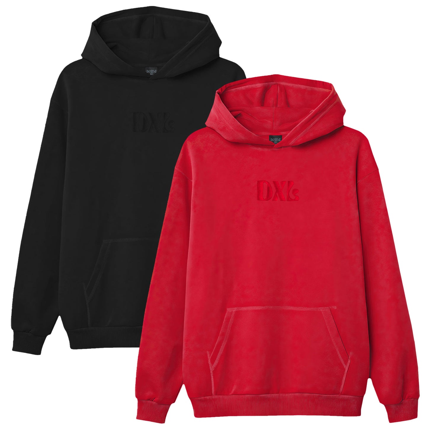 Hoodie Pack Negro+Rojo