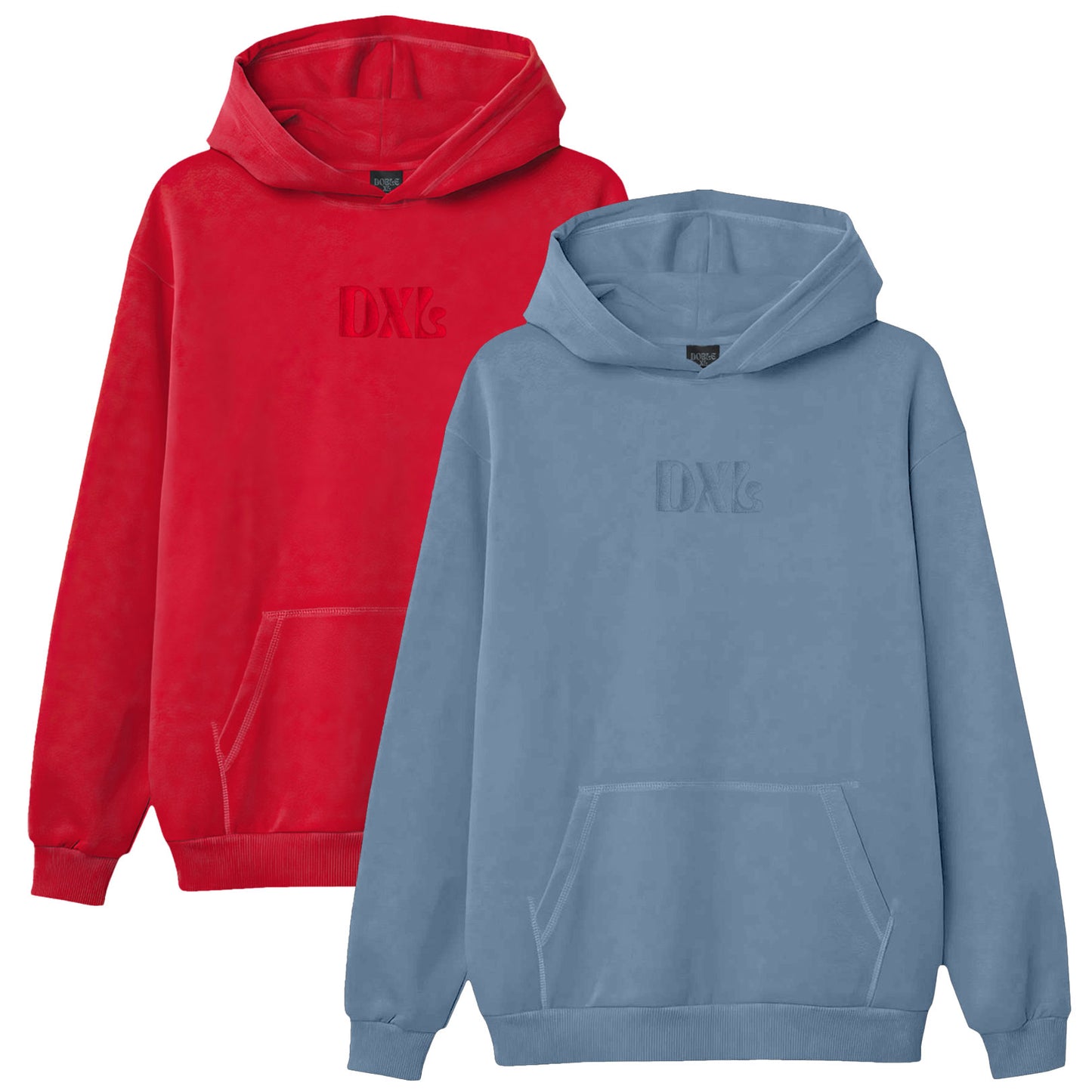 Hoodie Pack Rojo+Azul